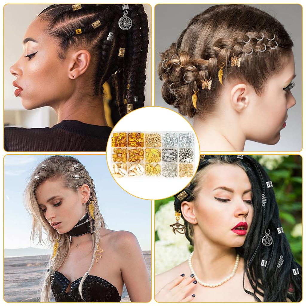 MAYCREATE 220 Pcs Hair Jewelry for Women MAYCREATE 220 Pcs Hair Jewelry for Women